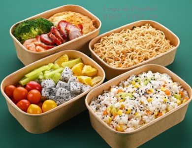 Tô giấy kraft chữ nhật 580ml